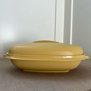 Vintage Tupperware Harvest Gold Steamer 4 Piece Set